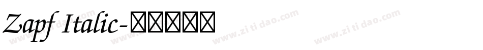 Zapf Italic字体转换